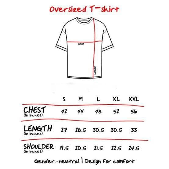 COMIC STREET Oversized T Shirt for Men and Women Drop Shoulder Loose Baggy Fit Unisex Pure Cotton T-Shirt