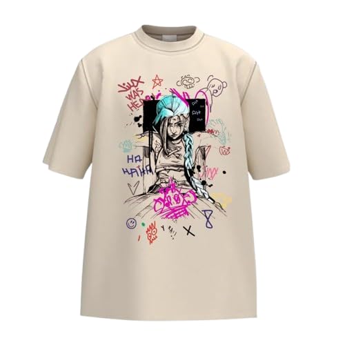COMIC STREET Arcane Shirt | Jinx Shirt | League of Legends Merch | Unisex Cotton Tee | Oversized Graphic Tee, Arcane Fan Gift | Unisex Heavy Cotton Tee
